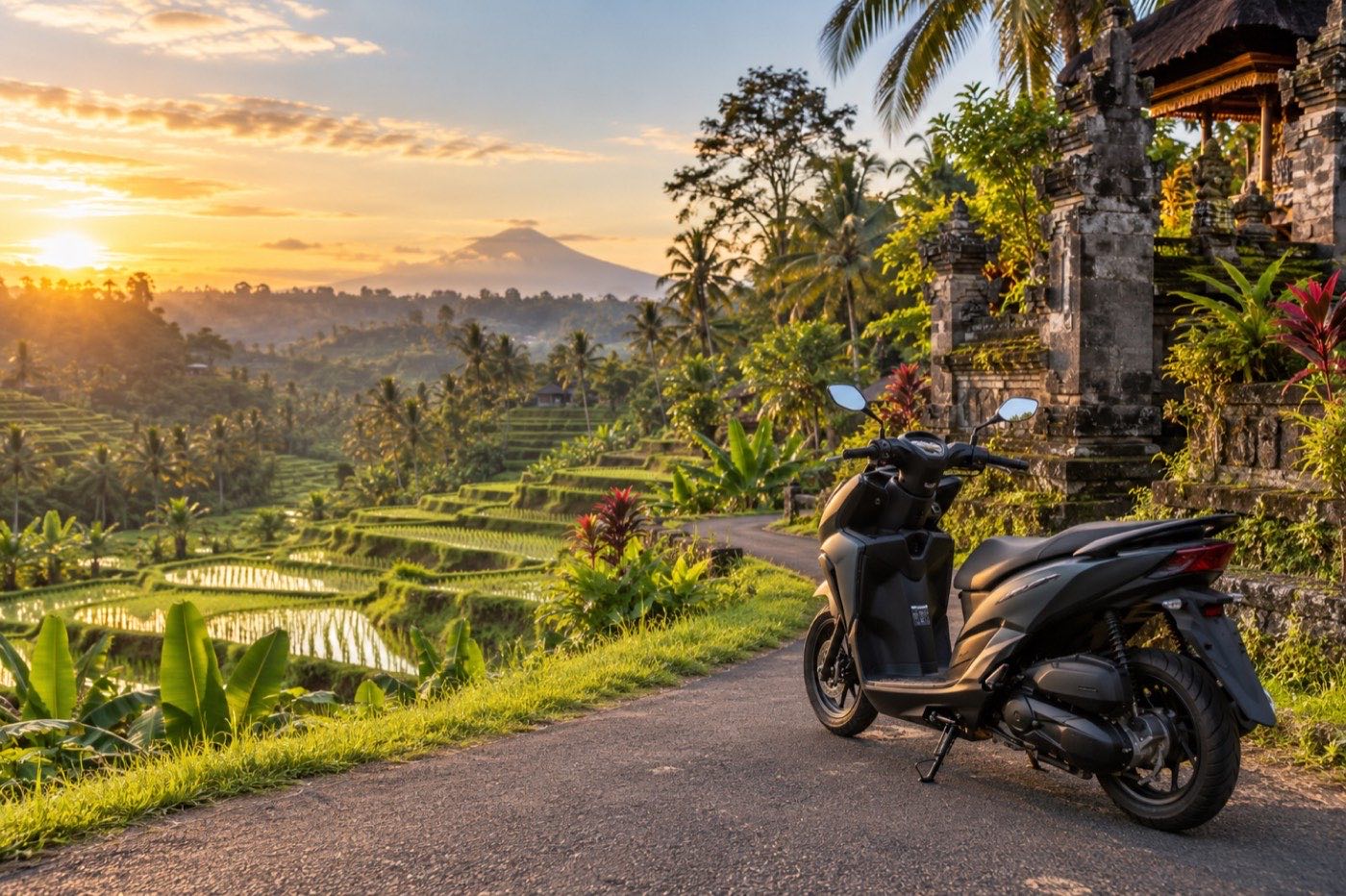 Mietroller in Bali