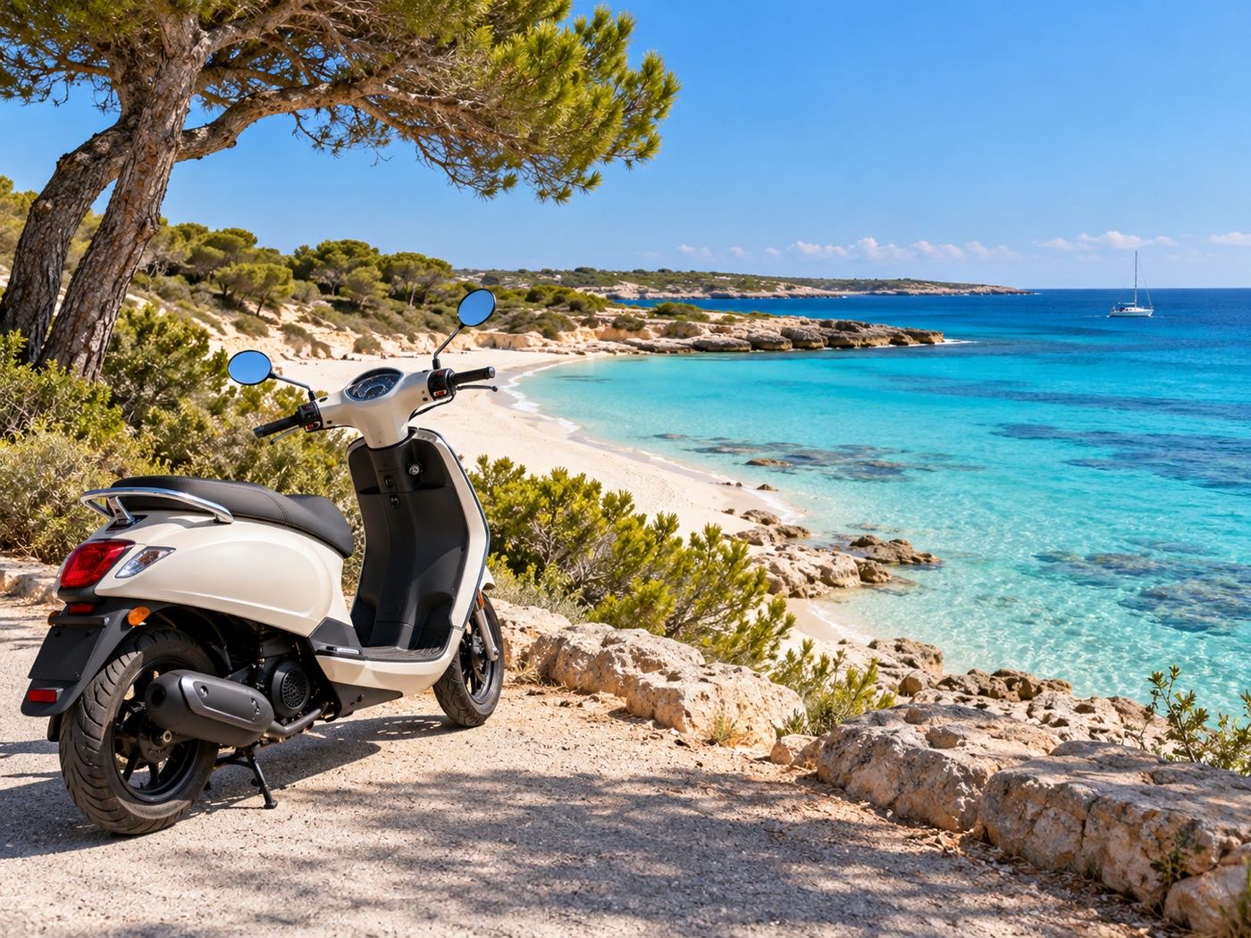 Mietroller in Formentera