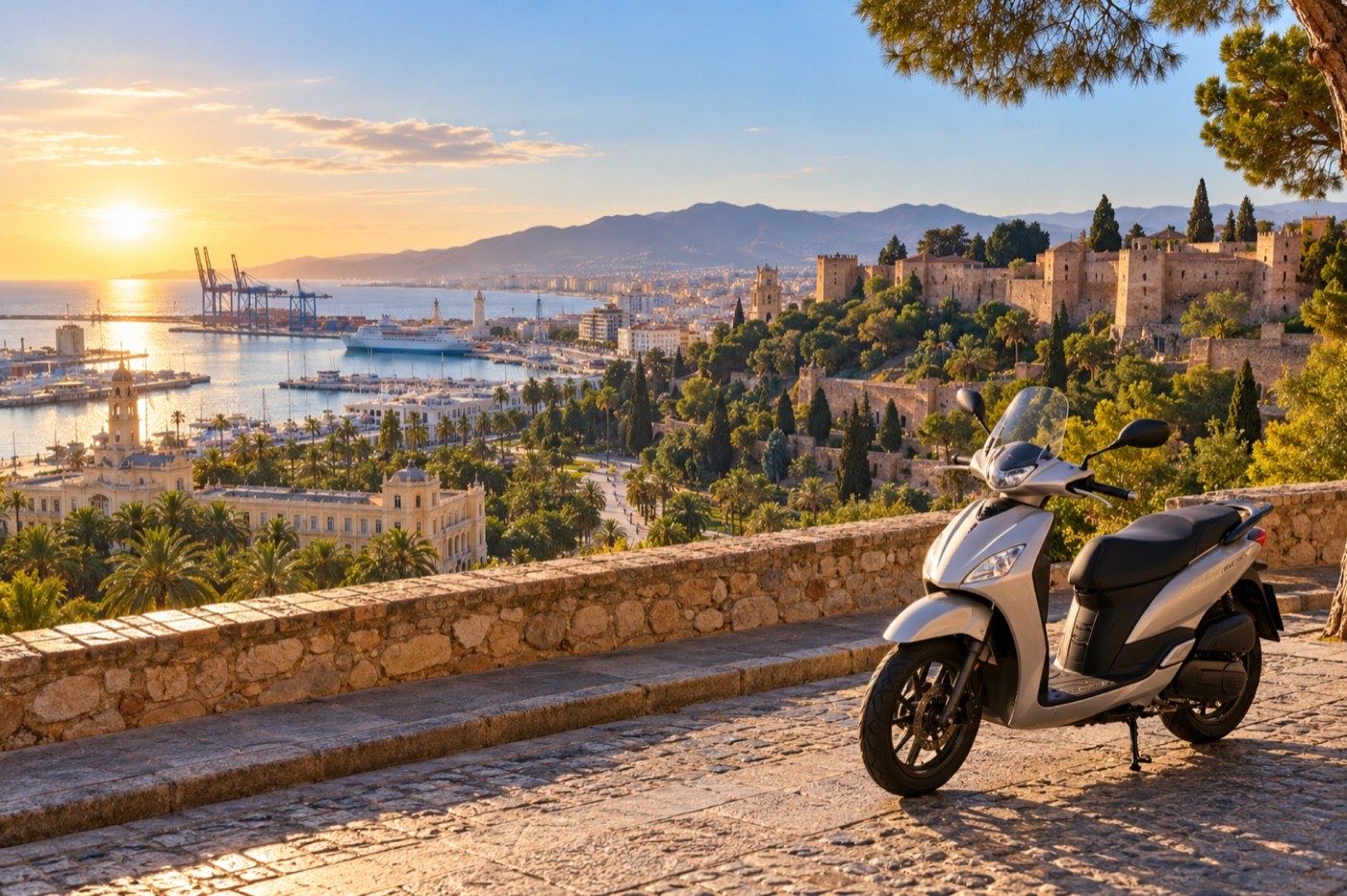 Scooter de alquiler en Málaga